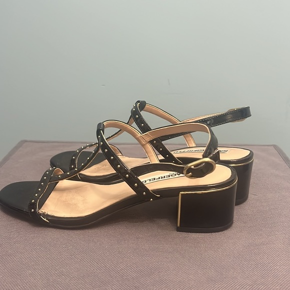 Karl Lagerfeld, Paris women’s block heels, strappy patent leather size 6M - Picture 4 of 16